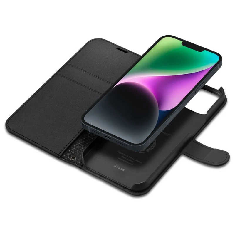 Etui Spigen Wallet S na iPhone 14 - czarne - obrazek 8