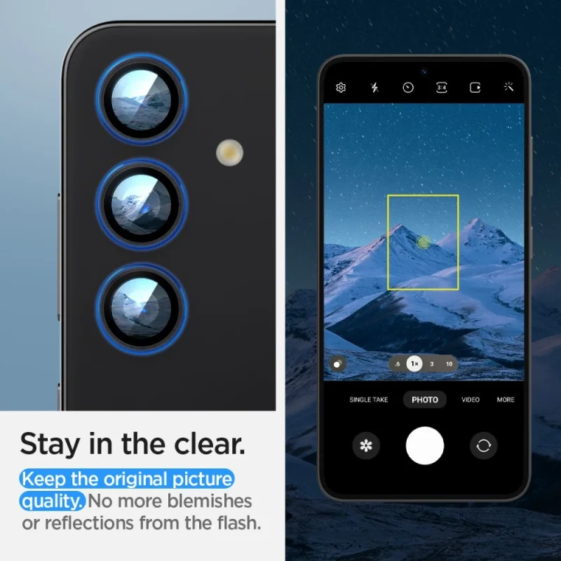 Osłona aparatu Spigen Glas.tR EZ Fit Optik Camera Protector na Samsung Galaxy S23 / S23+ - czarna 2 szt. - obrazek 8
