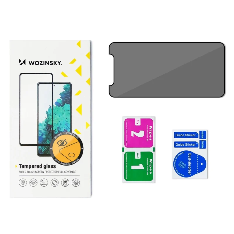 Wozinsky Privacy Glass szkło hartowane Samsung Galaxy A14 5G / Galaxy A14 z filtrem Anti Spy prywatyzujące - obrazek 4