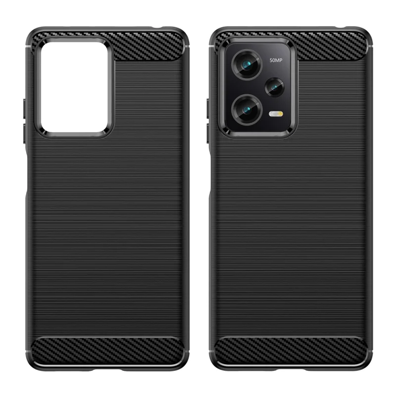 Carbon Case etui Xiaomi Poco X5 5G / Redmi Note 12 5G elastyczny silikonowy karbonowy pokrowiec czarne - obrazek 8