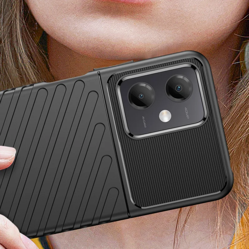 Thunder Case etui Xiaomi Poco X5 5G / Redmi Note 12 5G silikonowy pancerny pokrowiec czarne - obrazek 5