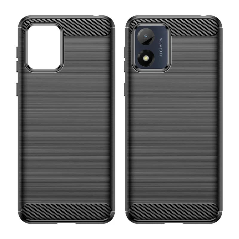 Carbon Case etui Motorola Moto E13 elastyczny silikonowy karbonowy pokrowiec czarne - obrazek 8