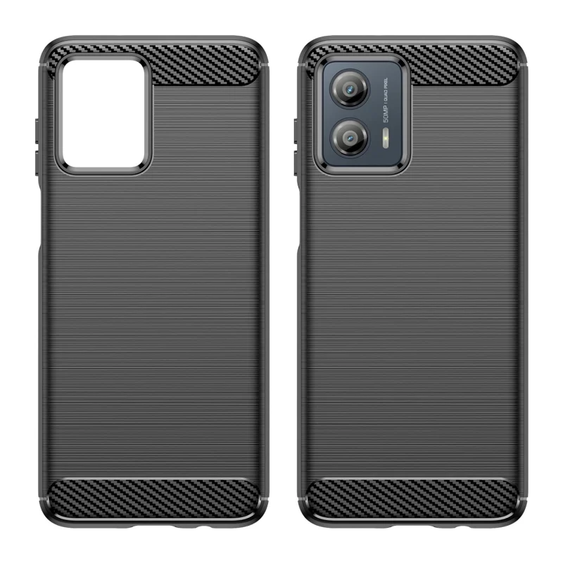 Carbon Case etui Motorola Moto G53 elastyczny silikonowy karbonowy pokrowiec czarne - obrazek 8