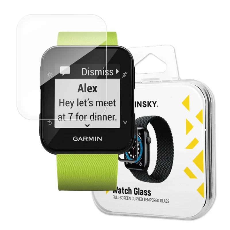 Wozinsky Full Glue Tempered Glass szkło hartowane do Garmin Forerunner 35 9H na cały ekran z czarną ramką