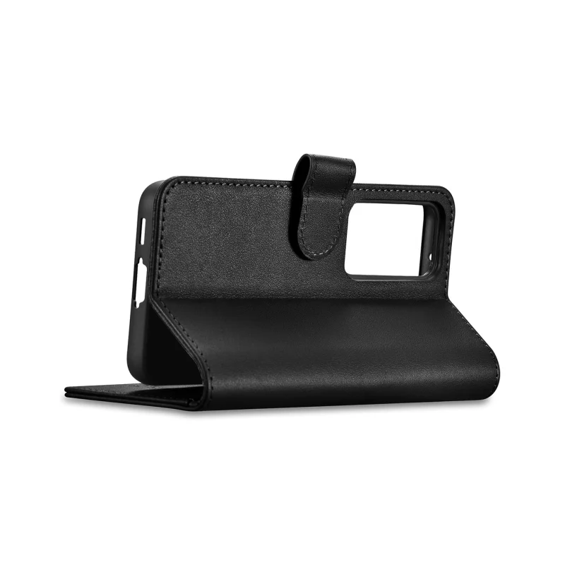 iCarer Wallet Case etui do Samsung Galaxy S23+ skórzany pokrowiec portfel czarne - obrazek 3