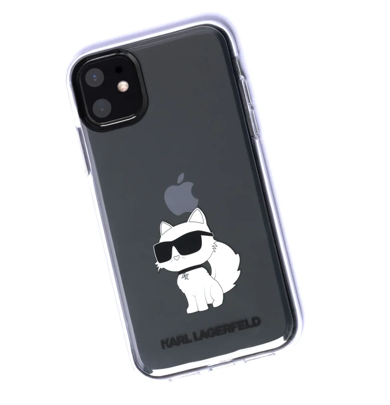 Etui Karl Lagerfeld Ikonik Choupette na iPhone 11 / Xr - przezroczyste - obrazek 3