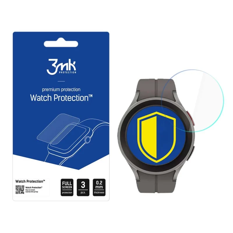 Szkło hybrydowe 3mk Watch Protection™ v. FlexibleGlass Lite na Samsung Galaxy Watch 5 Pro 45 mm