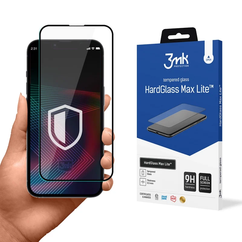 Szkło 9H 3mk HardGlass Max Lite™ na iPhone 13 Pro Max / iPhone 14 Plus