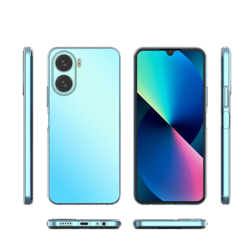 Ultra Clear 0.5mm etui do Vivo Y16 / Vivo Y02s cienki pokrowiec przezroczyste - obrazek 3