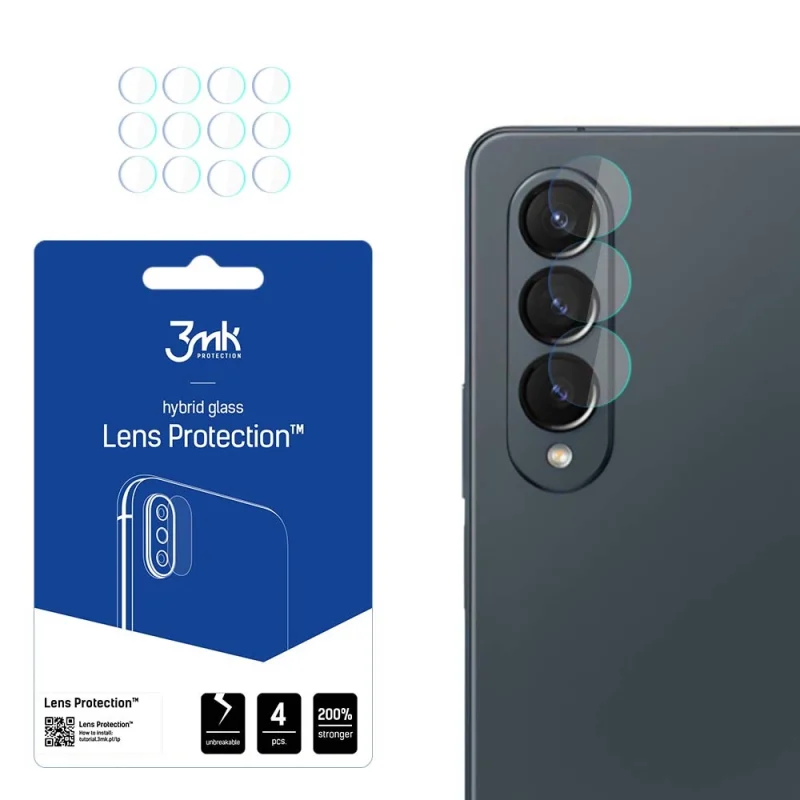 Szkło na aparat 3mk Lens Protection™ hybrydowe na Samsung Galaxy Z Fold 4 (front)