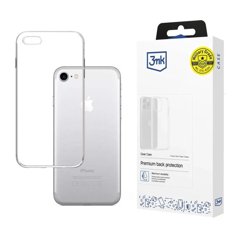 Etui 3mk Clear Case na iPhone 7 / 8 / SE 2020 / SE 2022 - przezroczyste