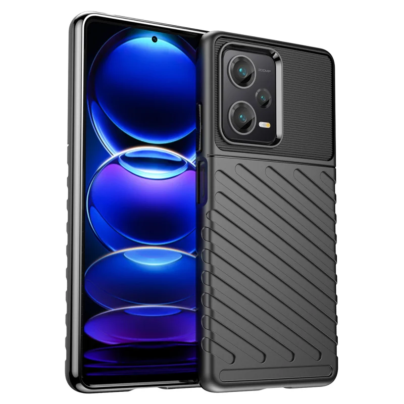 Thunder Case etui do Xiaomi Redmi Note 12 Pro+ silikonowy pancerny pokrowiec czarne