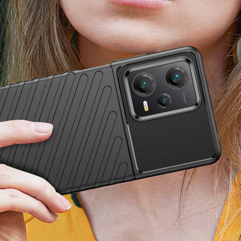 Thunder Case etui do Xiaomi Redmi Note 12 Pro+ silikonowy pancerny pokrowiec czarne - obrazek 5