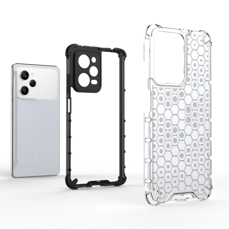 Honeycomb etui do Xiaomi Redmi Note 12 Pro / Poco X5 Pro 5G pancerny hybrydowy pokrowiec czarne - obrazek 5