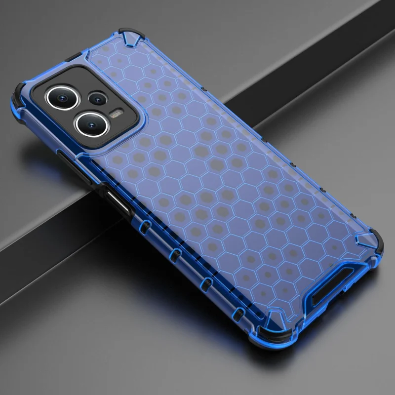 Honeycomb etui do Xiaomi Redmi Note 12 5G / Poco X5 5G pancerny hybrydowy pokrowiec niebieskie - obrazek 3