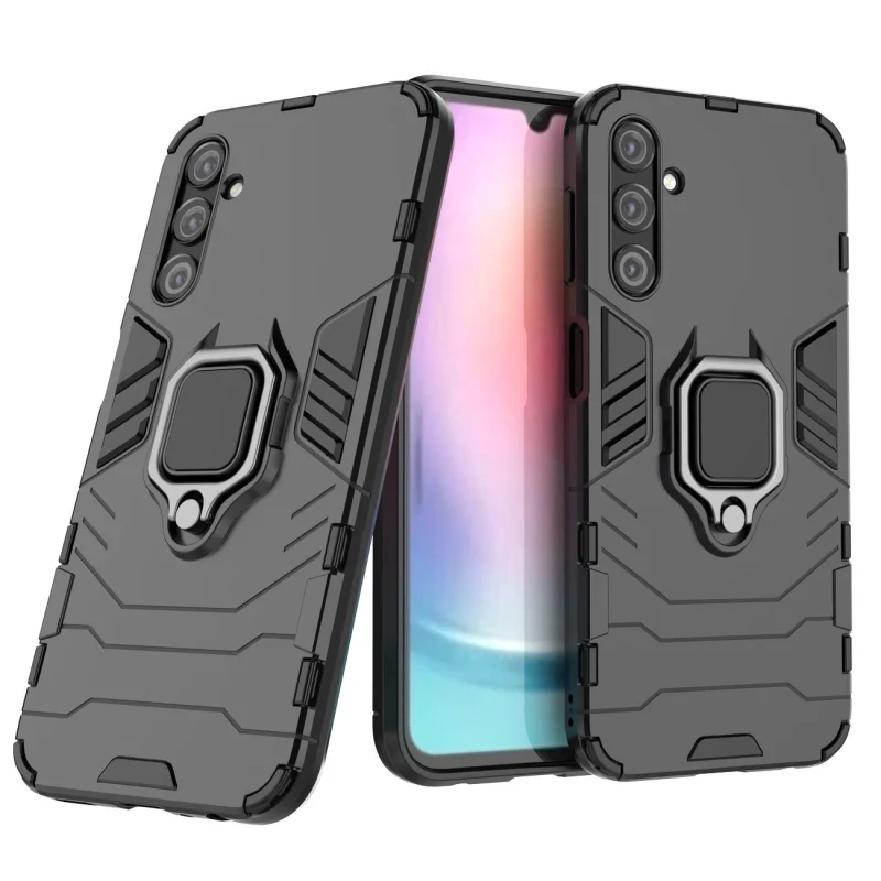 Ring Armor etui do Samsung Galaxy A24 4G pancerny pokrowiec uchwyt magnetyczny ring czarne - obrazek 2