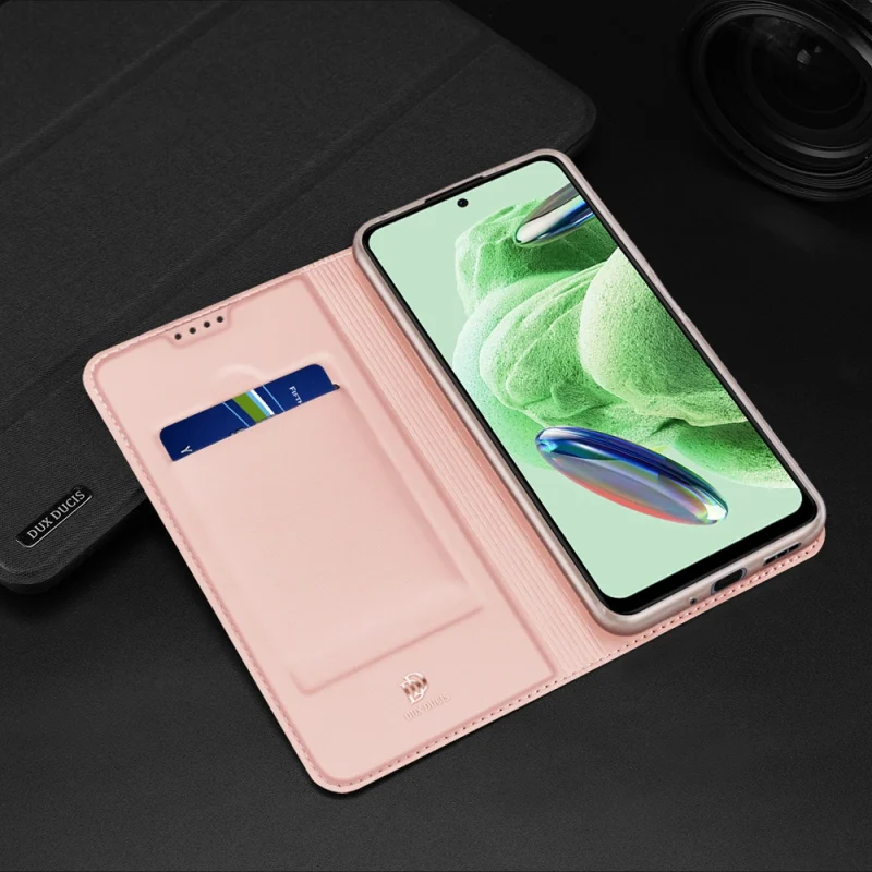 Dux Ducis Skin Pro etui do Xiaomi Redmi Note 12 Pro+ pokrowiec z klapką portfel na kartę podstawka niebieskie - obrazek 16