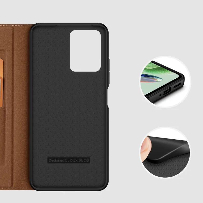 Dux Ducis Skin X2 etui do Xiaomi Redmi Note 12 5G / Poco X5 5G pokrowiec z klapką portfel podstawka brązowe - obrazek 11