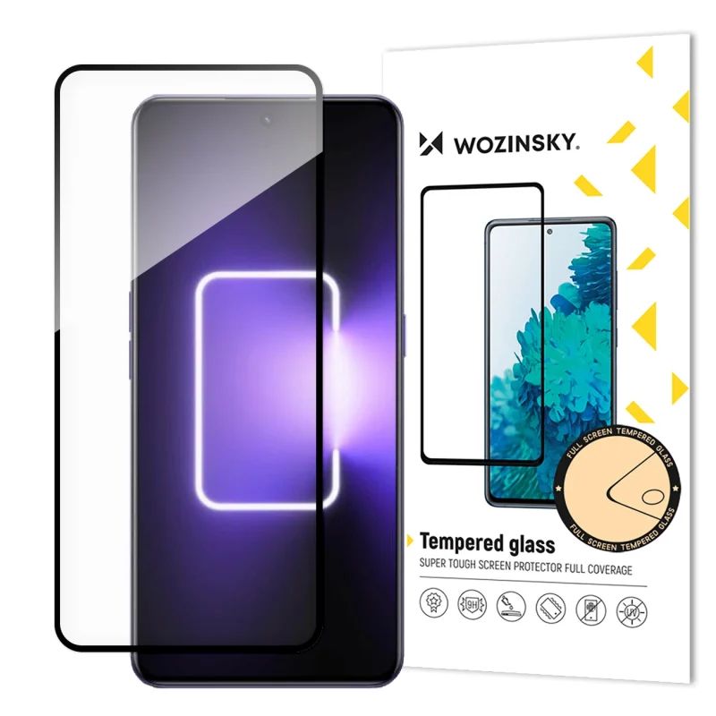 Wozinsky Full Glue Tempered Glass szkło hartowane do Realme GT Neo 5 / Realme GT3 9H na cały ekran z czarną ramką