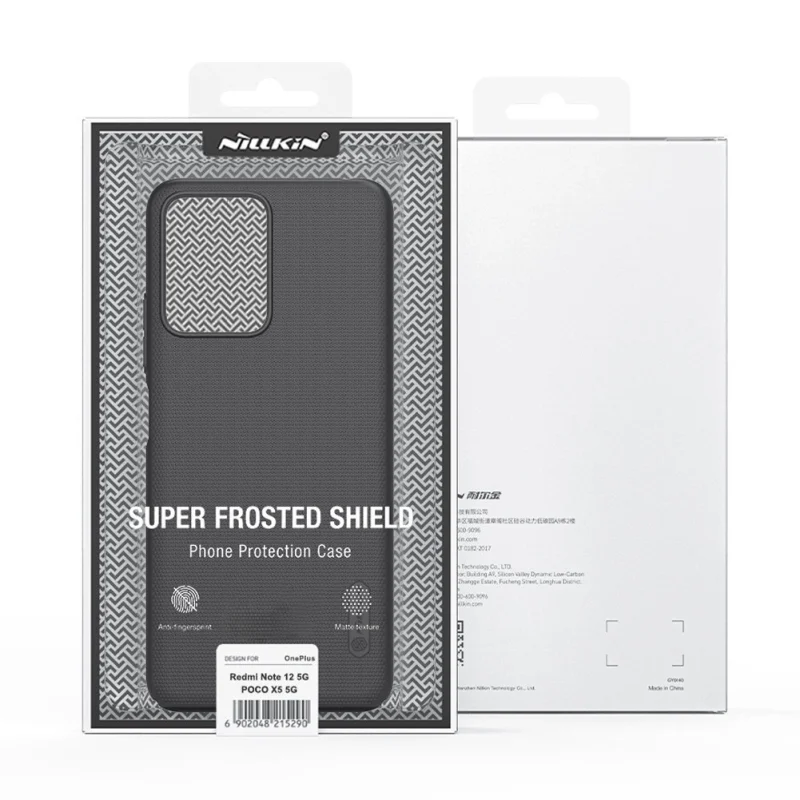 Nillkin Super Frosted Shield etui do Xiaomi Redmi Note 12 5G / Poco X5 5G pokrowiec na telefon czarne - obrazek 5