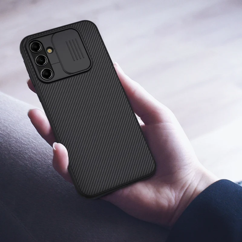 Nillkin CamShield Case etui do Samsung Galaxy A14 5G / Galaxy A14 pokrowiec z osłoną na aparat niebieskie - obrazek 11