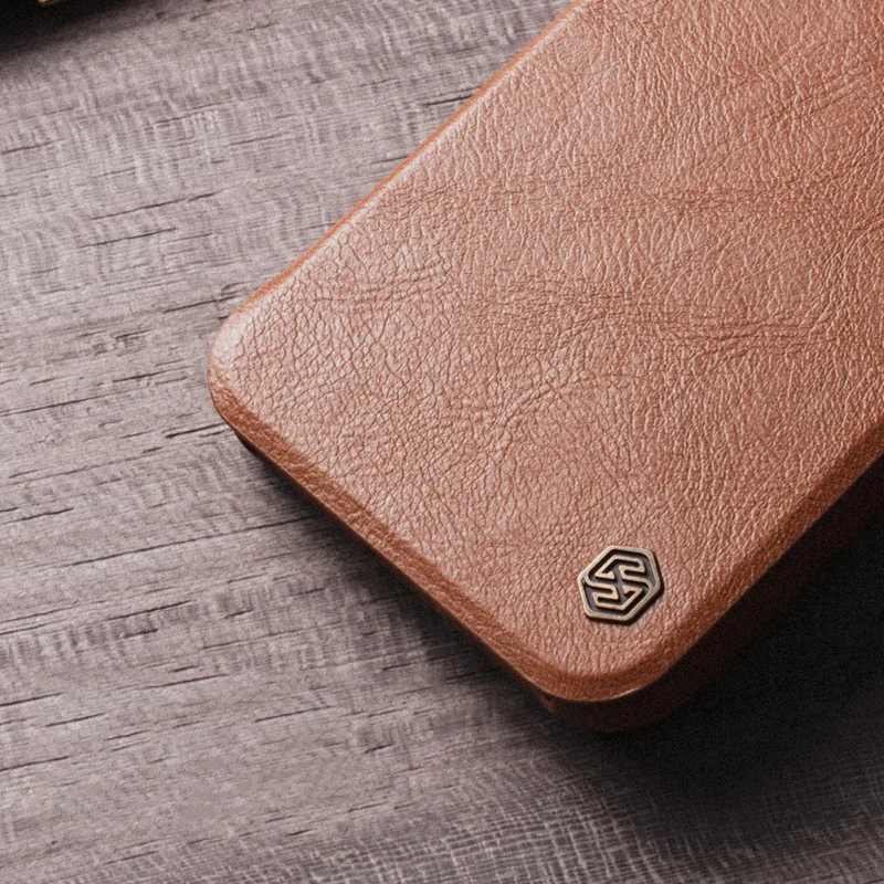 Nillkin Qin Leather Pro Case etui do Samsung Galaxy A54 5G pokrowiec z klapką osłona na aparat czarne - obrazek 15