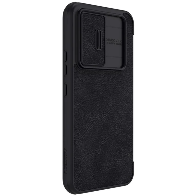 Nillkin Qin Leather Pro Case etui do Samsung Galaxy A54 5G pokrowiec z klapką osłona na aparat czarne - obrazek 4