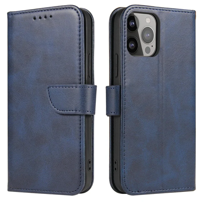 Magnet Case etui do Xiaomi Redmi Note 12 pokrowiec z klapką portfel podstawka niebieskie