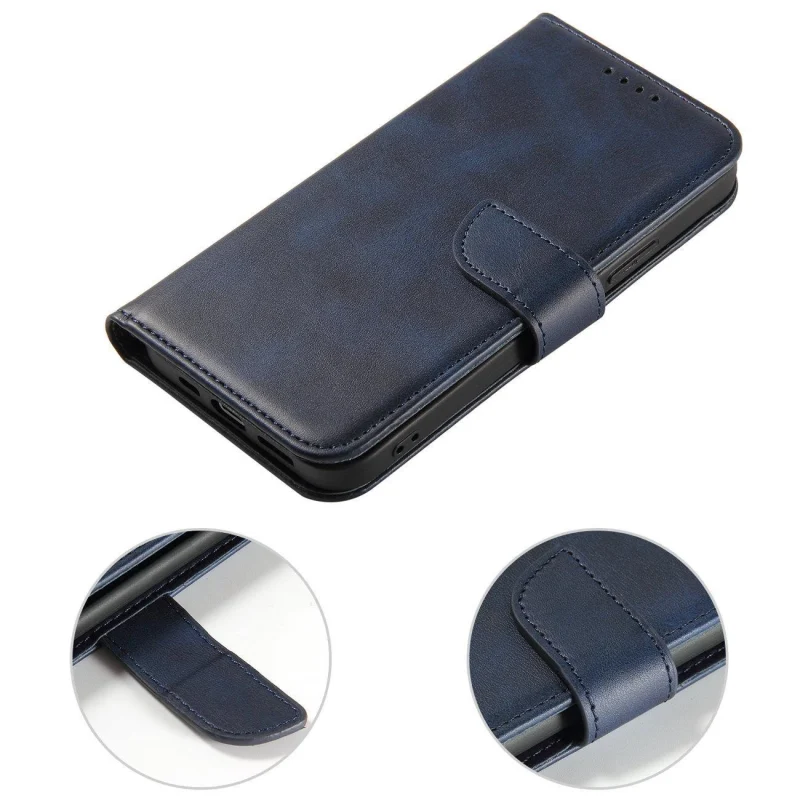 Magnet Case etui do Xiaomi Redmi Note 12 5G / Poco X5 5G pokrowiec z klapką portfel podstawka niebieskie - obrazek 2