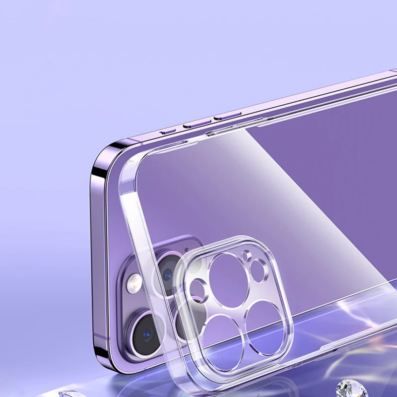 Baseus Crystal Case etui do iPhone 14 Pro Max cienki pokrowiec + szkło przezroczyste - obrazek 9