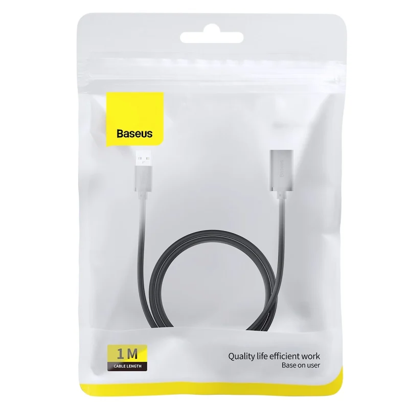 Przedłużacz kabel USB 2.0 1.5m Baseus AirJoy Series - czarny - obrazek 10