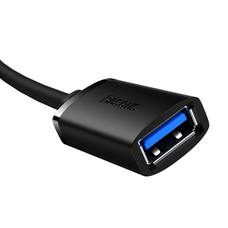 Przedłużacz kabel USB 2.0 1.5m Baseus AirJoy Series - czarny - obrazek 2