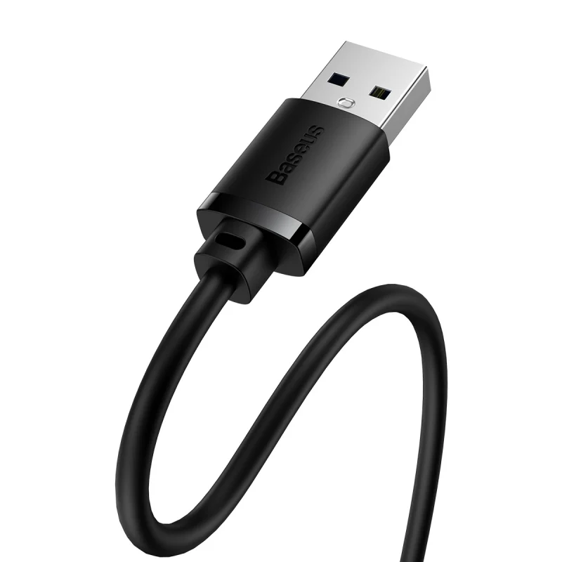 Przedłużacz kabel USB 2.0 1.5m Baseus AirJoy Series - czarny - obrazek 3