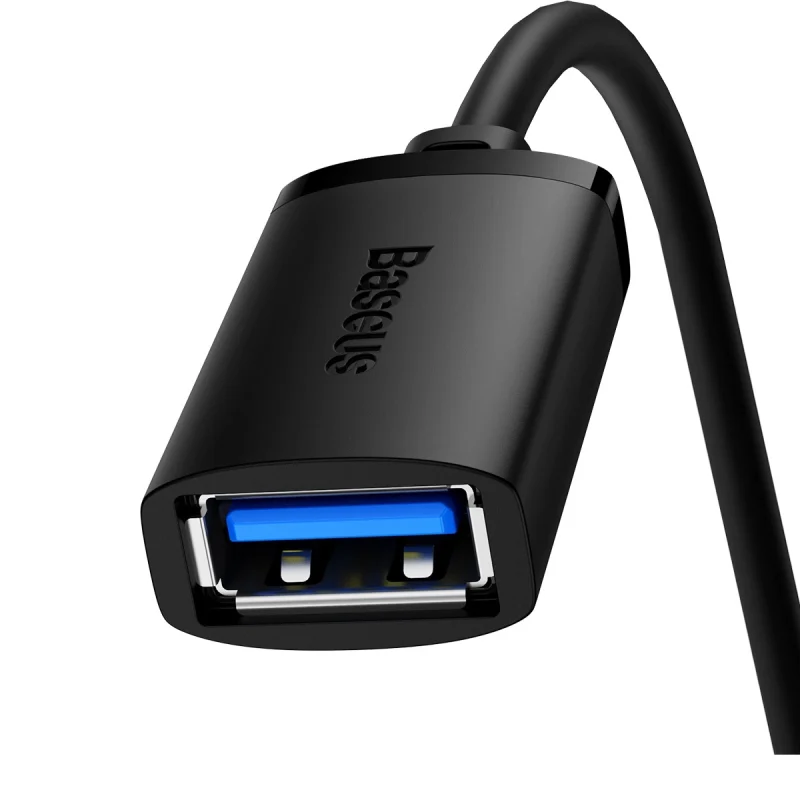 Przedłużacz kabel USB 2.0 1.5m Baseus AirJoy Series - czarny - obrazek 4