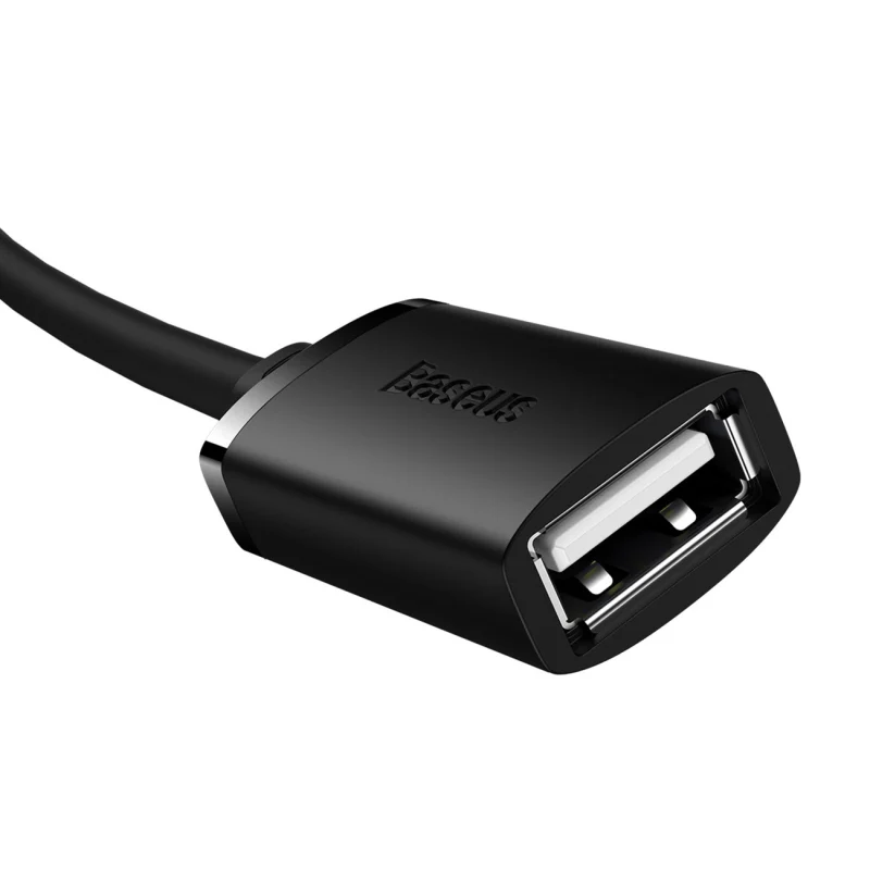 Przedłużacz kabel USB 2.0 0.5m Baseus AirJoy Series - czarny - obrazek 2