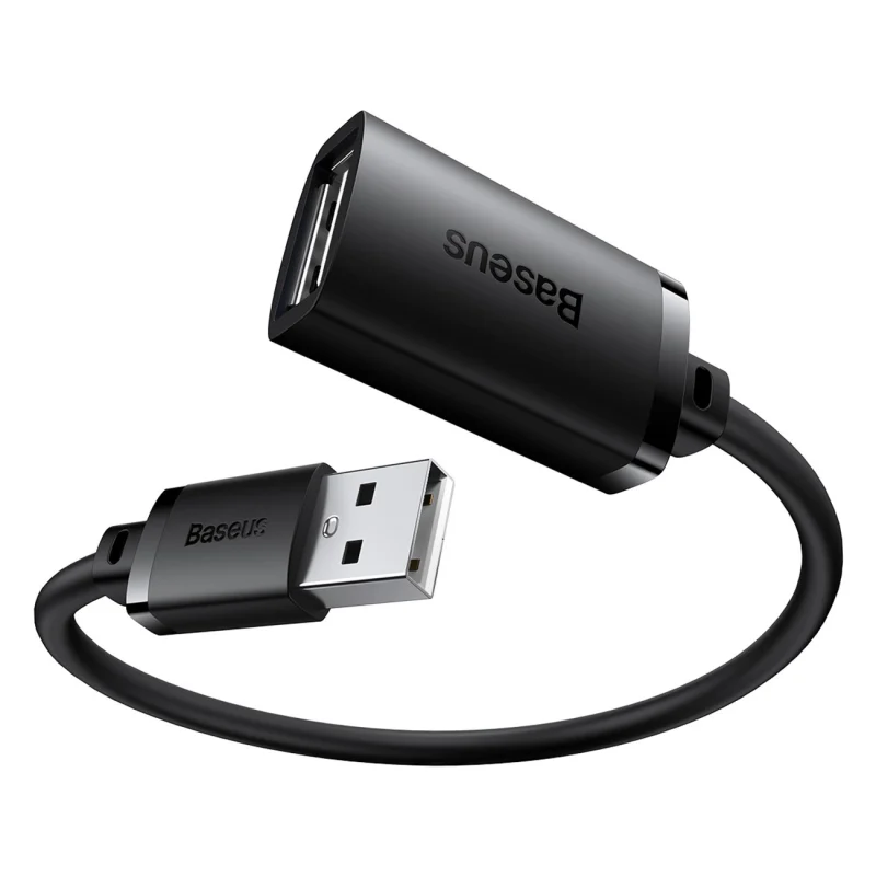 Przedłużacz kabel USB 2.0 0.5m Baseus AirJoy Series - czarny - obrazek 5