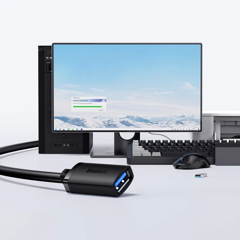 Przedłużacz kabel USB 3.0 5m Baseus AirJoy Series - czarny - obrazek 8