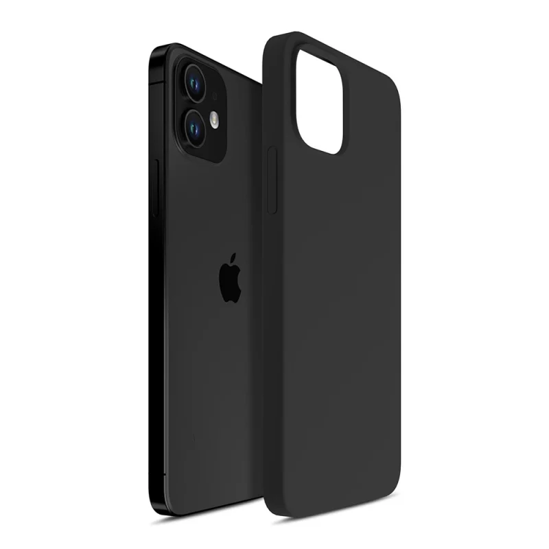 Etui 3mk Silicone Case na iPhone 12 mini - czarne - obrazek 7