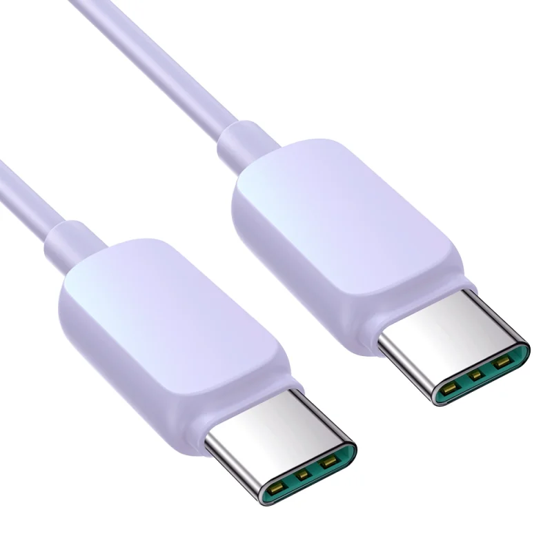 Kabel Joyroom Multi-Color Series A14 USB-C / USB-C 100W 1.2 m - fioletowy - obrazek 3