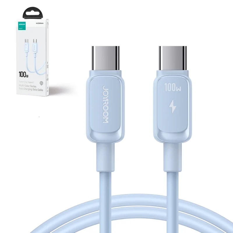 Kabel Joyroom Multi-Color Series A14 USB-C / USB-C 100W 1.2 m - niebieski - obrazek 2