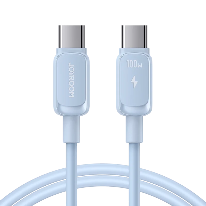 Kabel Joyroom Multi-Color Series A14 USB-C / USB-C 100W 1.2 m - niebieski - obrazek 3