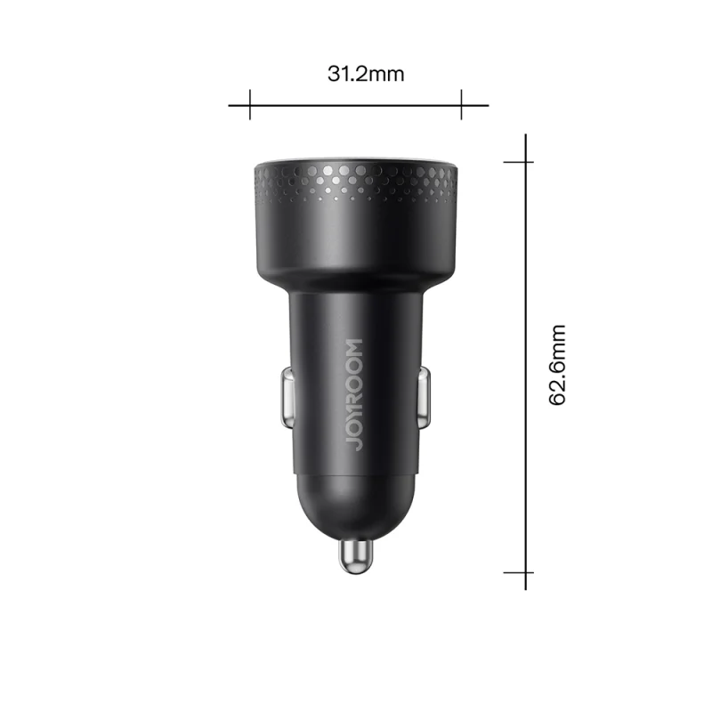 Ładowarka samochodowa z woltomierzem 53W (USB C, USB) Joyroom JR-CCD01 czarna - obrazek 10