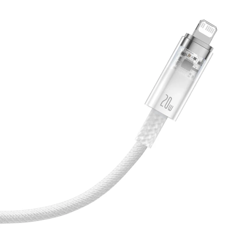 Kabel Baseus CATS010302 Lightning - USB-C 20W 480Mb/s 2m - biały - obrazek 3