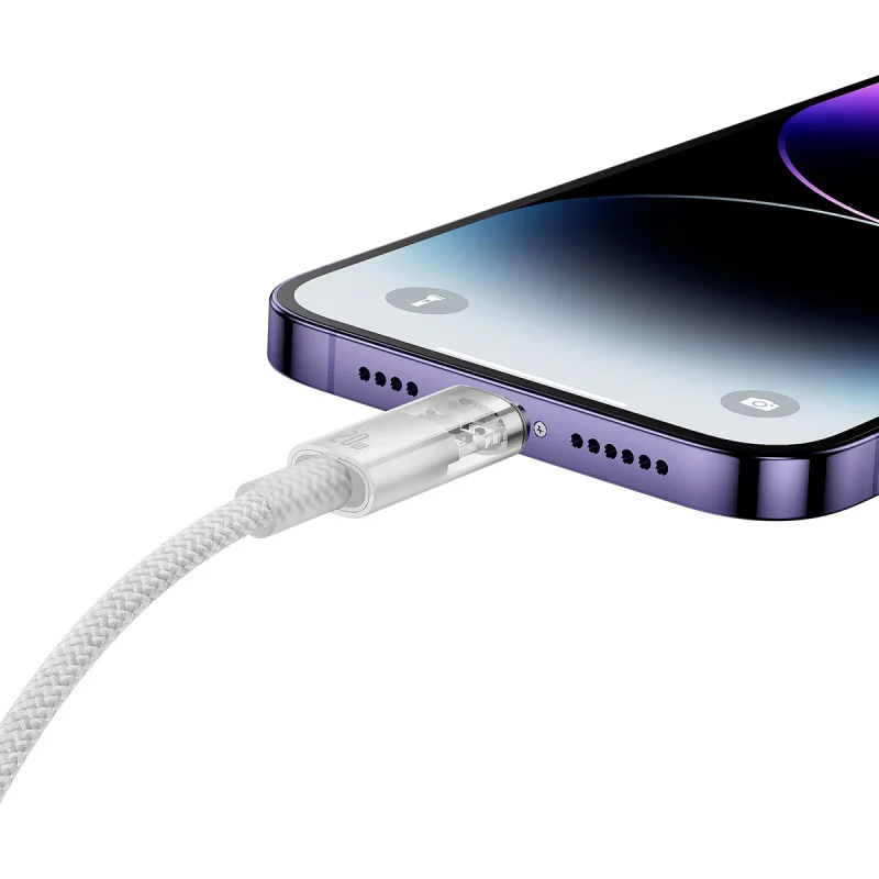 Kabel Baseus CATS010302 Lightning - USB-C 20W 480Mb/s 2m - biały - obrazek 9