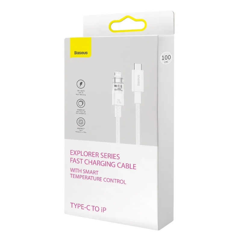 Kabel Baseus CATS010302 Lightning - USB-C 20W 480Mb/s 2m - biały - obrazek 5