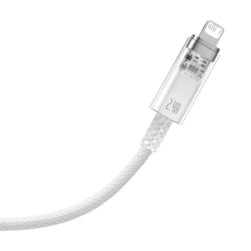 Baseus Explorer Series kabel przewód USB – Lightning 2,4A 2 m biały (CATS010102) - obrazek 3