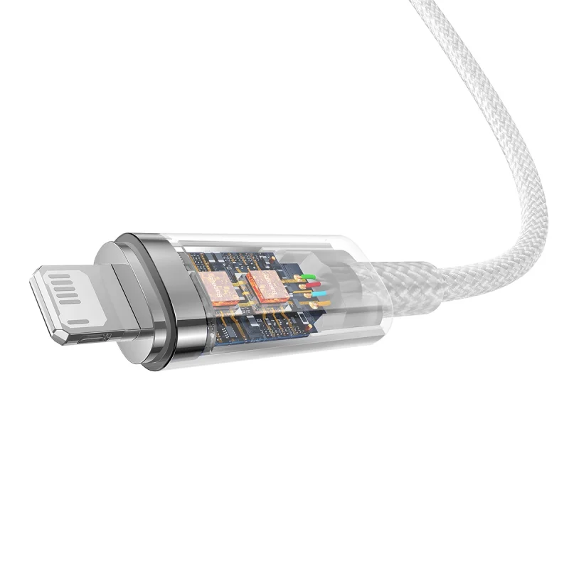 Baseus Explorer Series kabel przewód USB – Lightning 2,4A 2 m biały (CATS010102) - obrazek 7