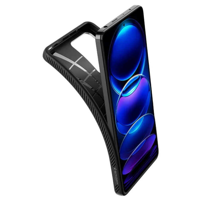 Etui Spigen Liquid Air na Xiaomi Redmi Note 12 Pro 5G / Poco X5 Pro 5G - czarny mat - obrazek 6