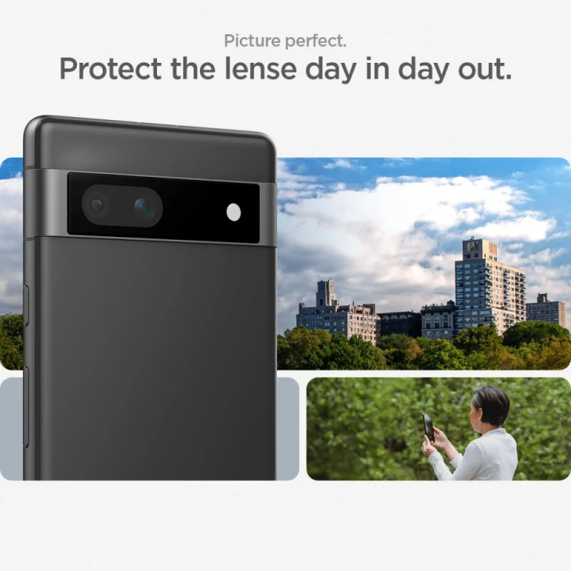 Osłona aparatu Spigen Glas.tR EZ Fit Optik Camera Protector na Google Pixel 7A - czarna 2 szt. - obrazek 13