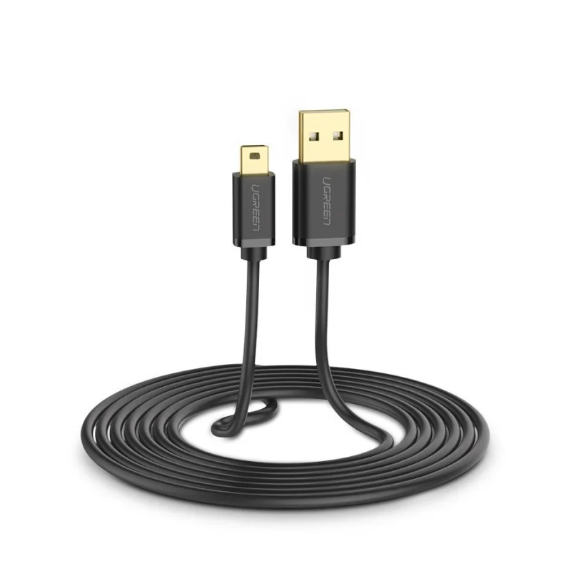 Ugreen kabel przewód USB - mini USB 480 Mbps 1 m czarny (US132 10355) - obrazek 13